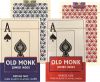 Old Monk Bridge 100% Plastic Playing Cards-Jumbo Index